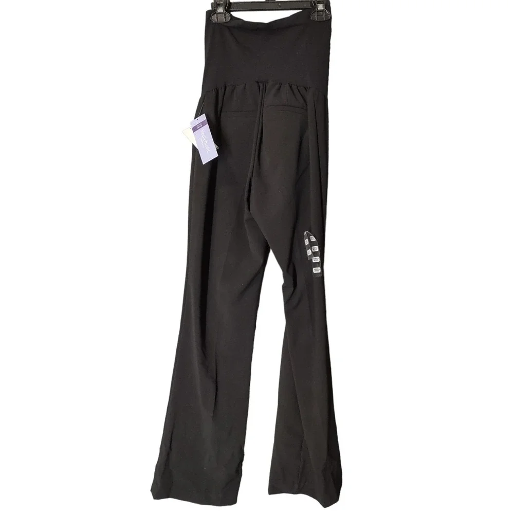 Maternity Womens PXS Motherhood Black Knit Pregnancy Dress Pant Adult Petite New